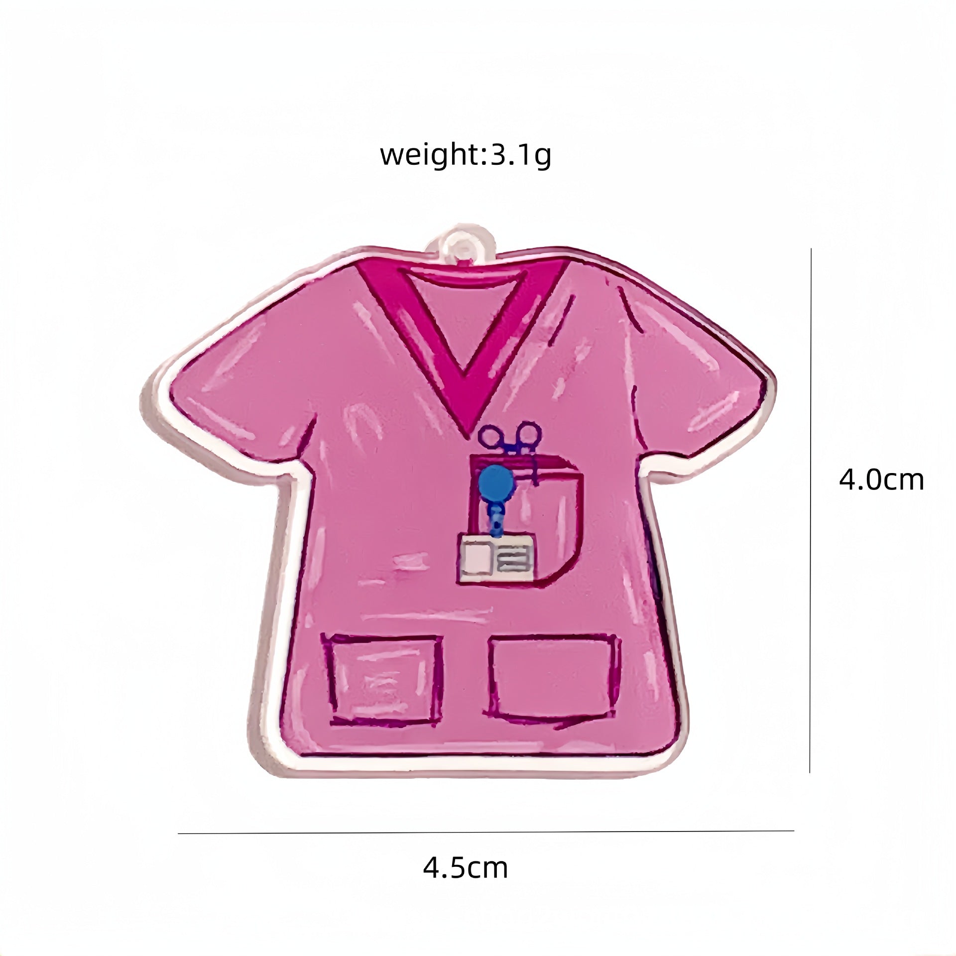 Wholesale 30pcs Nurses'  Day Pink Acrylic Pendant DIY